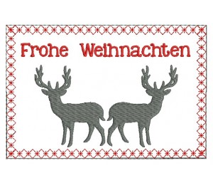 ITH Postkarte - Frohe Weihnachten Hirsche
